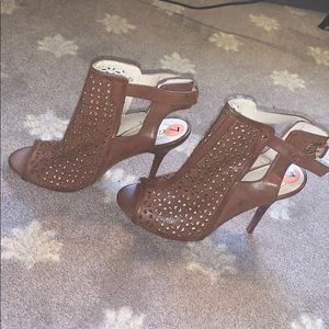 Guess Open-Toed Stiletto Bootie Sandal